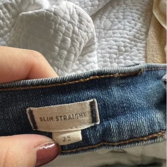 Madewell Slim Straight Jeans: Distressed Button-Front Edition - Picture 7 of 8